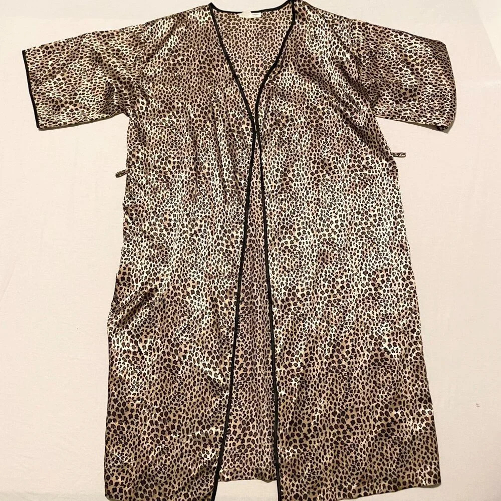 Natori Leopard Print Robe Kimono and Nightgown Womens Size 1X - Picture 7 of 16